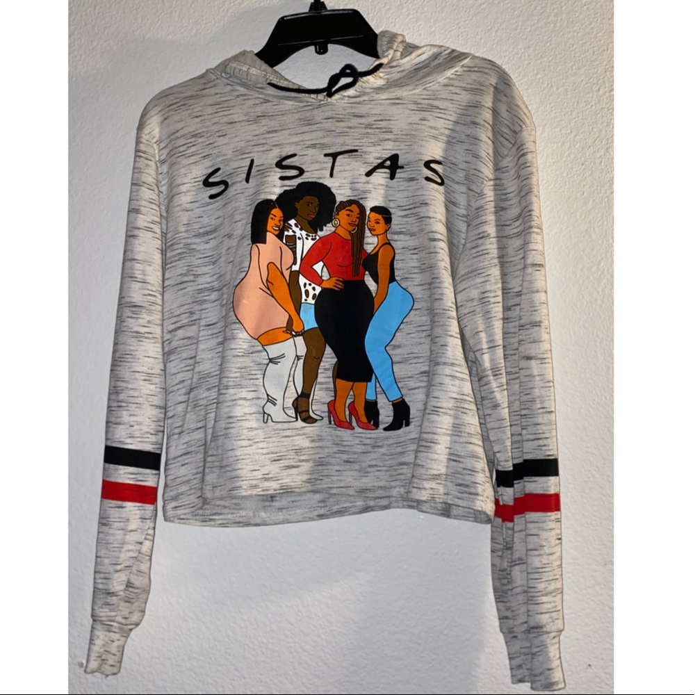 Gray Sistas melanin hoodie